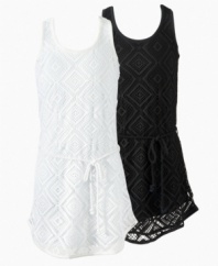 She'll snare a sweet summer look with this cute crochet dress from Roxy, perfect for beach trips and weekend sun.