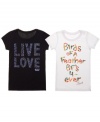She can show off her style with colorful graphics she'll love in one of these tees from Levi's.