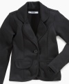 Biz chic. She can add a professional look to her classy style with the formal lines on this blazer from DKNY.