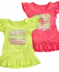 Color her happy in one of these bright graphic tee shirts from Baby Phat.
