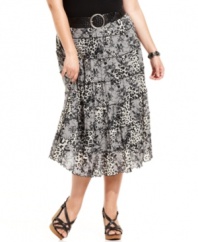 Add bohemian appeal to your look with Style&co.'s plus size maxi skirt-- it's a must-have for the season!