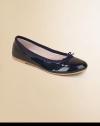 Slip your tiny dancer's little feet into these shiny, ballerina-inspired flats.Slip-on stylePatent leather upperLeather liningLeather solePadded insoleImported
