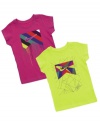 Express yourself. She can paint herself a pretty look in one of these crisp, colorful neon tees from Nike.