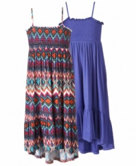 Flexible fashion. Removable straps on this cute convertible maxi dress from Epic Threads allow her to turn it into a skirt at a moment's notice.