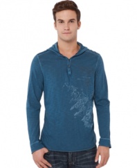 Buffalo David Bitton infuses a classic casual look with new energy. This hooded thermal will make its mark.
