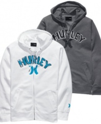 This casual-cool hoodie from Hurley gets your weekend wardrobe in gear.