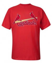 For every pitch, slide and dive, be there to represent your hometown heroes with this St. Louis Cardinals T shirt from Majestic Apparel.