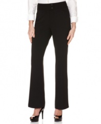 In a classic straight leg, these Rafaella Curvy Fit pants are a wear-with-all work-wardrobe staple!