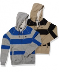 This zip-up hoodie from DC Shoes is everything you want your hoodie to be and more. Layer up!