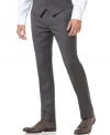 Versatile enough to match all the colors in your workweek wardrobe, this flat front gray pant offers a unique, dynamic style.