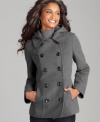 A defined waistline creates a feminine silhouette for Style&co.'s classic petite pea coat! (Clearance)