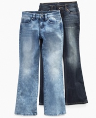 Flared at the leg to accommodate her favorite boots, these Sunshine jeans from Jessica Simpson are a cute classic.