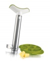 Island magic! The brilliant Vacu Vin Pineapple Slicer can peel, core, and slice a fresh pineapple in just 30 seconds. It works like a corkscrew, removing the flesh in perfectly formed rings and leaving the core behind. Simply add the wedger to cut into perfectly-sized chunks in seconds.