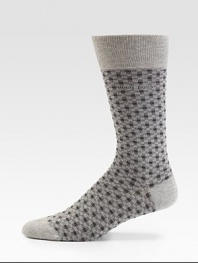 A classic check print with logo embroidery adorns these comfortable, stretch cotton socks.Mid-calf height52% cotton/30% modal/16% polyamide/2% elastaneMachine washMade in Italy