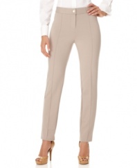 In a ultra-stretchy ponte fabric, these Alfani skinny trousers are chic yet comfortable!
