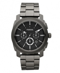 Create an air of mystery with this smoky watch by Fossil.
