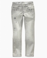 Dance break! She can make herself a star and show off her stylish moves in these stretchy denim jeans from DKNY.