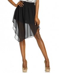 In summer's hottest fabric, this sheer chiffon BCBGeneration skirt is perfect for a stylish day-to-night look!
