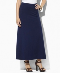 Lauren by Ralph Lauren's breezy petite maxi skirt is rendered in an A-line silhouette of soft jersey for a flattering fit. (Clearance)