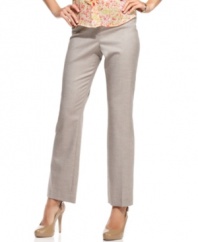 The slim silhouette of Jones New York's petite pants is ultra-flattering. Pair with a chiffon blouse and chic blazer for a stylish workday ensemble. (Clearance)