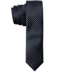Get spotted in the most current take on dresswear. This skinny tie from American Rag is perfect for your modern mix.