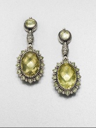EXCLUSIVELY AT SAKS. From the Irma Collection. Faceted lemon citrine set in a sterling silver design, surrounded in complimentary peridot stones in a lovely drop design. Lemon citrine and peridotSterling silverDrop, about 1.75Post backImported