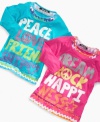 Give her a sunny message to bring back to school with one of these layered t-shirts from Planet Gold.
