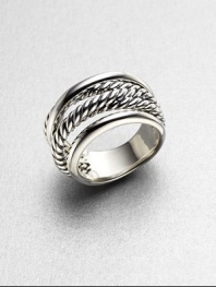 From the Crossover Collection. A simple, yet iconic design of cables in a wrapped crossover style. Sterling silverImported