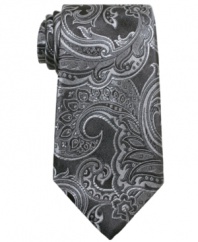 Add a pattern into your look. This paisley tie from Perry Ellis is a sophisticated take on a favorite.