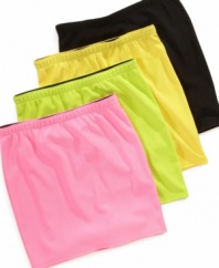 She wears short shorts. Keep her comfortable and cool this summer in one of these colorful skirts from Planet Gold.