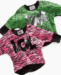 She and her friends will love the animal prints and fun graphics on these tees from Beautees.