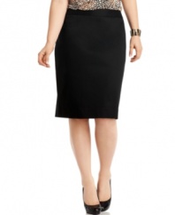 Infuse sophistication to your office wardrobe with Charter Club's plus size pencil skirt-- it's a must-have basic!