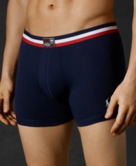 Showcase your red, white and blue style with these patriotic boxer briefs from Ralph Lauren.