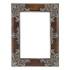 The Olivia Riegel Brown Topaz Enamel Frame is finely detailed with sable colored enamel and topaz Swarovski crystals.