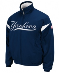 Start the wave! Get team spirit started with this New York Yankees jacket featuring Therma Base technology from Majestic.