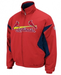 Extend the season. Display your team pride all year long in this St. Louis Cardinals jacket with Therma Base technology from Majestic.