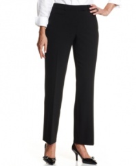 JM Collection's curvy-fit petite pants create a classic, figure-flattering silhouette for the office and beyond.