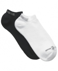 Stay on track with your high-energy days with these athletic no show socks from Under Armour.