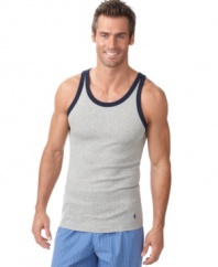 Upgrade your bedroom style with the comfort and classic look of this tank from Polo Ralph Lauren.