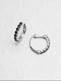 A simply chic design with faceted spinels set in rhodium-plated sterling silver, perfect for your favorite earring charms. SpinelsRhodium-plated sterling silverLength, about 1.37Hinged post backImported  Please note: charms sold separately. 