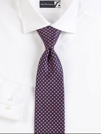 Mini-print tie beautifully crafted in fine Italian silk.SilkDry cleanMade in Italy