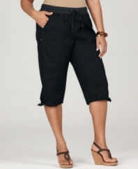Pair your tanks and tees with Style&co. Sport's plus size capri pants-- they're must-haves for the season!