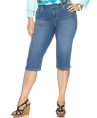 Featuring a contoured waistband for a comfortable fit, Style&co.'s plus size capri jeans are must-have basics for your spring wardrobe!