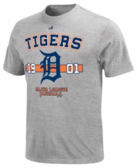Give your favorite baseball team props. Slide into comfort and sporty style so you can cheer long and loud in this Detroit Tigers MLB t-shirt from Majestic.