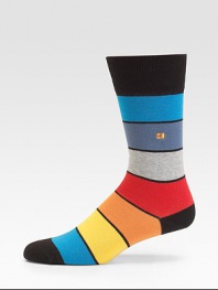 Make a significant colorblock statement with your simple suiting and pair these thick, cotton-blend socks for a stylish office ensemble.Mid-calf height70% cotton/28% polyamide/2% elastaneMachine washImported