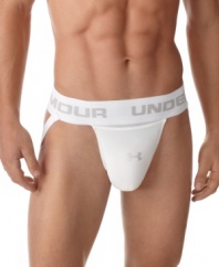 This jock from Under Armour® is ready to keep up with the most active lifestyle with comfort and support.