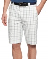 Spruce up your casual wardrobe with a pair of preppy plaid shorts from Izod. (Clearance)
