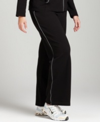 Lounge in the chic comfort of Style&co. Sport's plus size activewear pants, featuring a drawstring waist-- they're an Everyday Value!