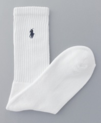 The classic crew sock from Polo Ralph Lauren, now in a convenient six pack.