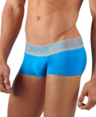 Stylish and snug, your underneath style will shine with a pair of these European-styled trunks from Papi.